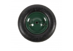 Roata roaba Micul Fermier 4.00-8, diametru ax 14mm, janta verde